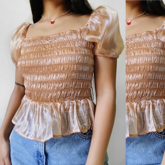 Sophia Princess Mesh Top (Gold) - Picture 1 of 7